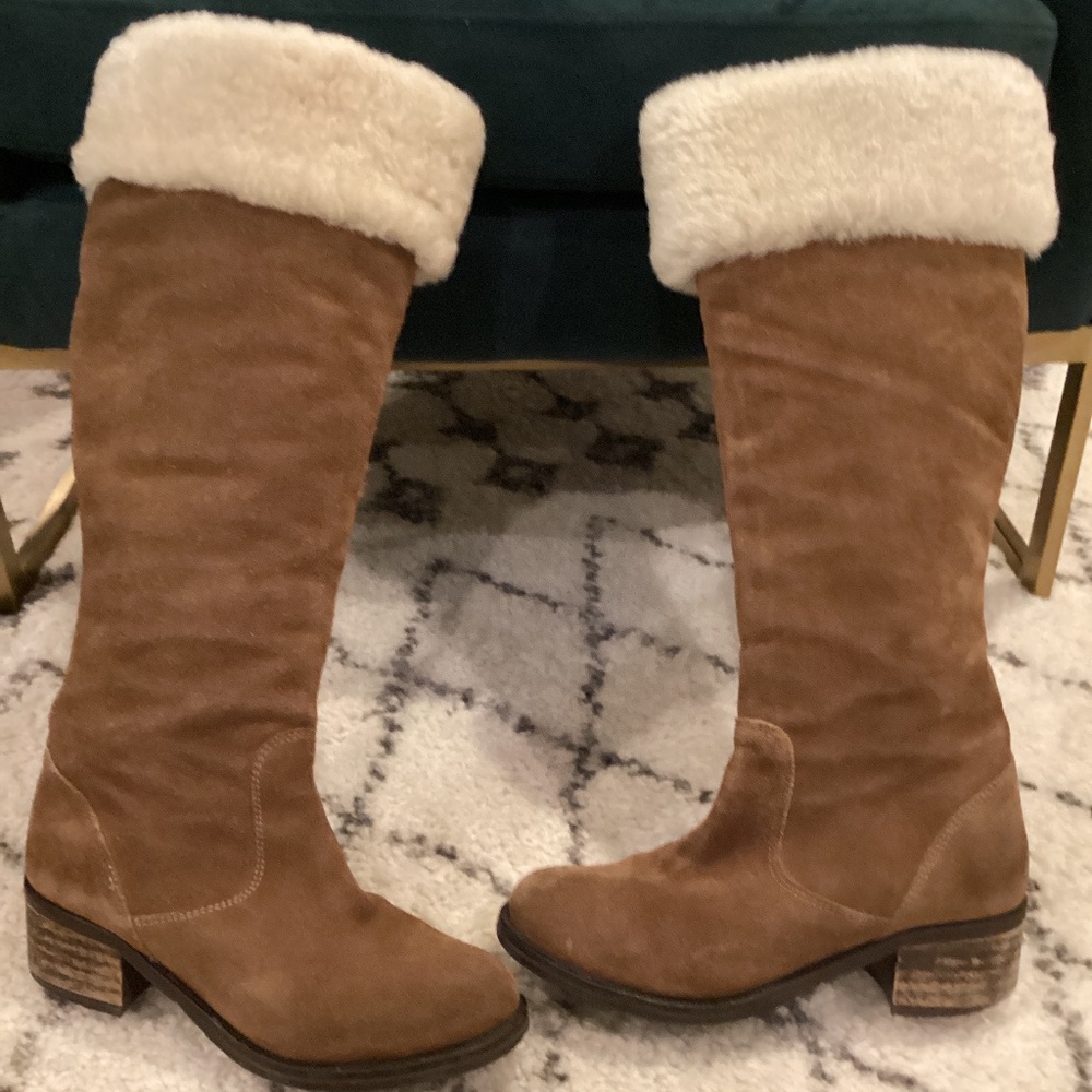 Boden suede/shearling boots